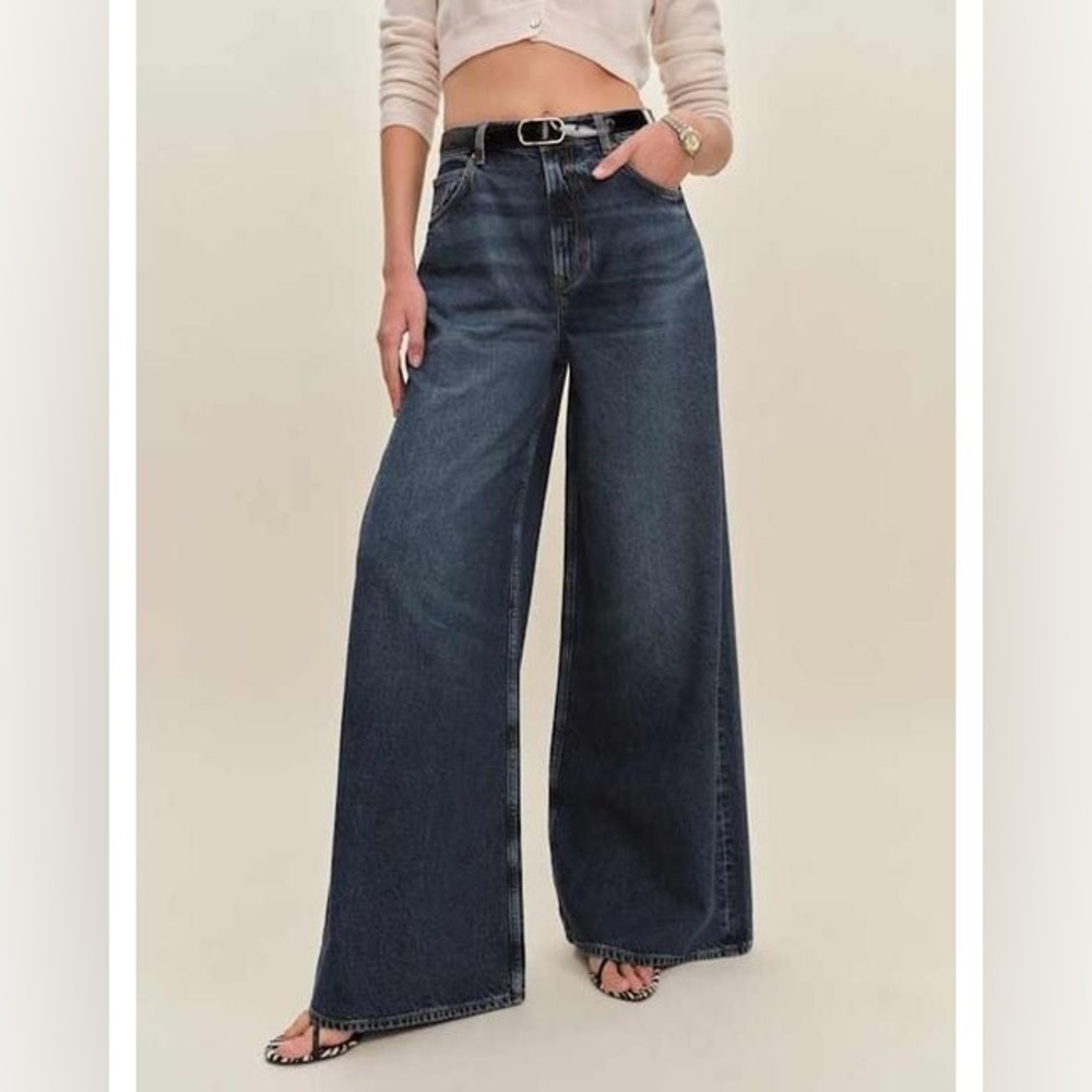 Price Firm - REFORMATION Addyson High Rise Wide Leg Jeans Sz 26